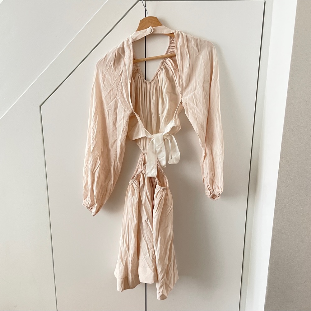 LPA | Allard Cream Cut out Flowy Mini Dress - Picture 4 of 5
